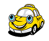 Vector clipart: Cartoon taxi car