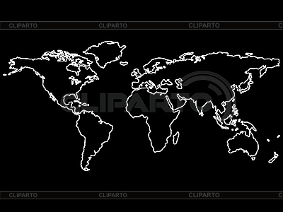 Black And White World Map. ID 3005884 | White world map