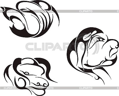 Black And White Vector Graphics. Three lack and white vector