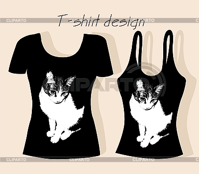 Shirt on Shirt Design Mit Katze      Oxana Reshetnyova