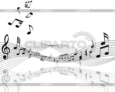 Music Note Computer on Vector Musical Notes Staff Background For Design Use      Pavel