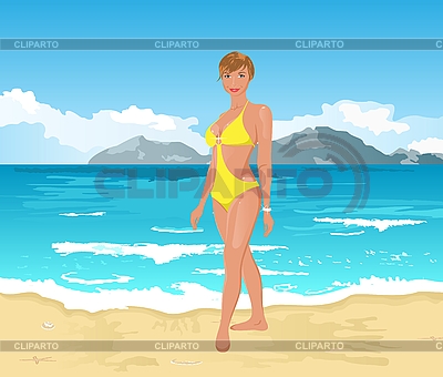 Pretty Girls Clothes on Illustration Pretty Girl On Summer Background   Vector        Mad Dog