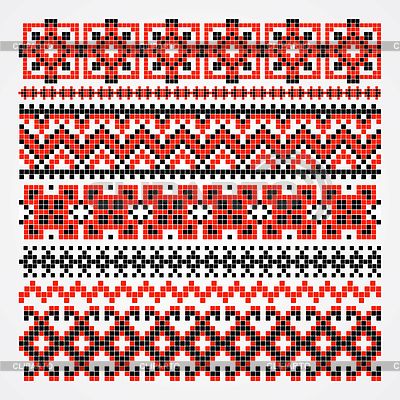 Схемы вышивки - Страница 2 3270987-cross-stitch-ethnic-ukraine-pattern