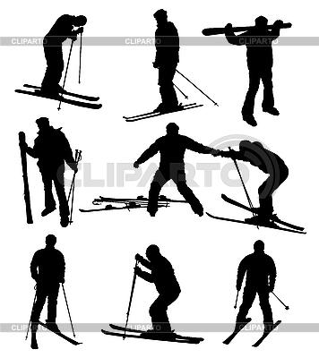 Skiers | Stock Photos and Vektor EPS Clipart | CLIPARTO