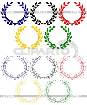 Olympic rings of laurel