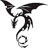 Vector clipart: dragon tattoo