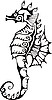Vector clipart: decorative sea horse