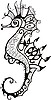 Vector clipart: decorative sea horse