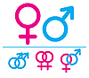 Vector clipart: Male and female symbols