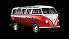 Vector clipart: old van on black