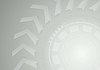 Vector clipart: Futuristic tech gear with arrows design