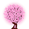 Vector clipart: pink ribbon tree - breast cancer awareness