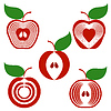 Vector clipart: simple apples set