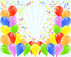 Vector clipart: balloons background with space for text