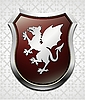 Vector clipart: Coat of arms with dragon