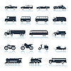Vector clipart: Icons of vehicles
