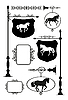 Vector clipart: Iron signage with horses