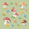Vector clipart: Mushrooms