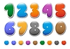 Vector clipart: Decorative numbers set