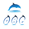 Vector clipart: Font Dolphin ABC