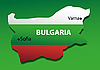 Vector clipart: Bulgaria against national colours