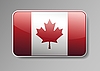 Vector clipart: Flag of Canada as button