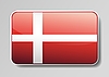 Vector clipart: Flag of Denmark as button