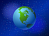 Vector clipart: Globe with North America