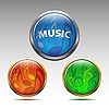 Vector clipart: Musical icons
