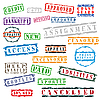 Vector clipart: Set of stamps