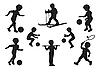 Vector clipart: Silhouettes of children