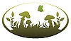 Vector clipart: Vignette with mushrooms