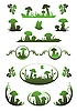 Vector clipart: Vignettes with mushrooms