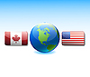 Vector clipart: USA and Canada