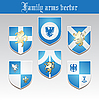 Vektor Cliparts: Set von Wappen