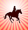 Vector clipart: Horsewoman