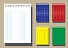 Vector clipart: Leaves from notebook