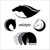 Vector clipart: Horse symbols
