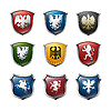 Vector clipart: set of coat of arms with heraldic devices
