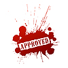 Vector clipart: stamp blot - approved