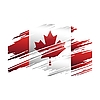 Vector clipart: painted flag of Canada