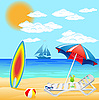 Vector clipart: beach on sea