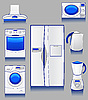 Vector clipart: appliances for kitchen
