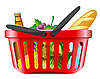 Vector clipart: shopping basket with foods