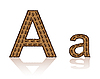 Vector clipart: letter A of coffee beans
