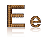 Vector clipart: letter E of coffee beans