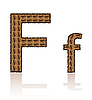 Vector clipart: letter F of coffee beans