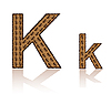 Vector clipart: letter K of coffee beans