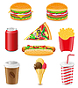 Vector clipart: set of fast food