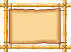 Vector clipart: frame of bamboo and old parchment